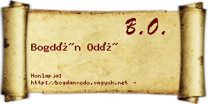Bogdán Odó névjegykártya