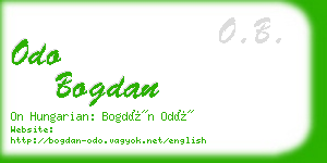 odo bogdan business card